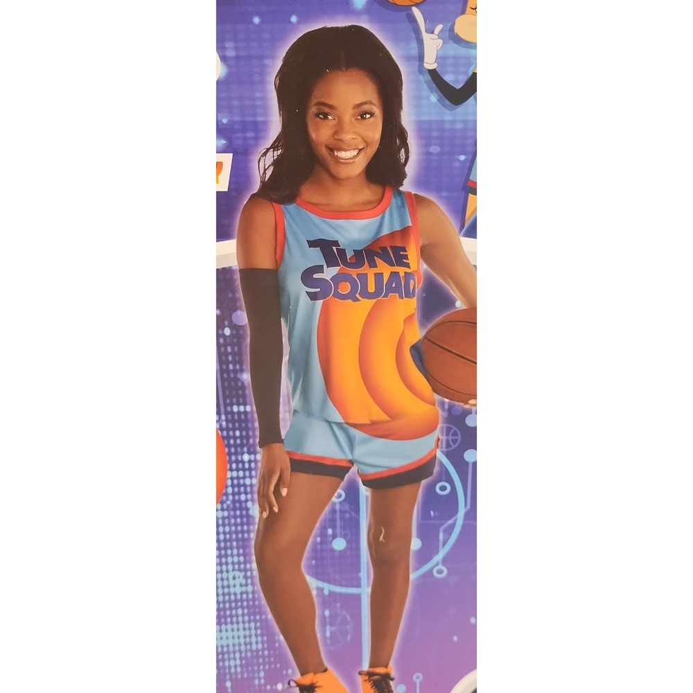 Space Jam New Legacy Tune Squad Costume Adult M/L Blue Orange Jersey Shorts 2 PC